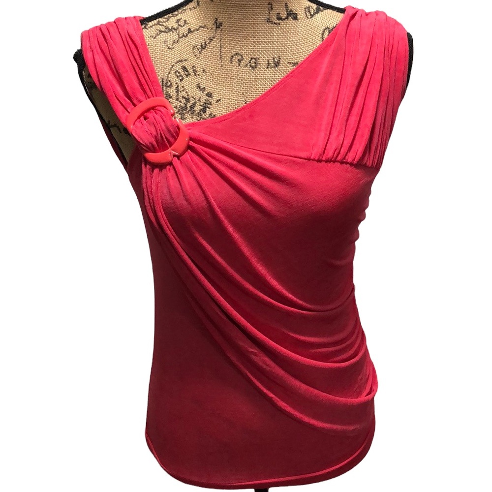 {Bebe} Summer Pink Wrap Blouse